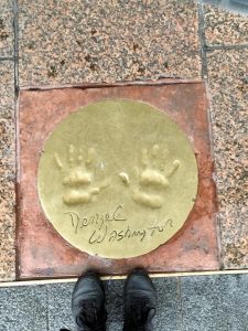 Denzel Washington's handprint London