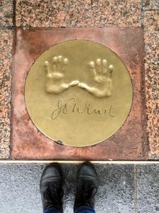 John Hurt's hand print