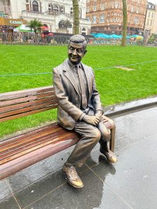 Mr Bean bronze stature - Celebrating Cinema at Leicester Square