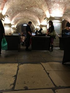 Crypt cafe experience under the ground London