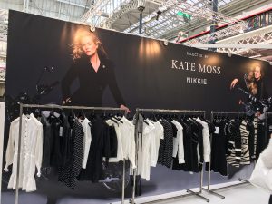 Kate Moss designer clothes Pure London Fashion Show