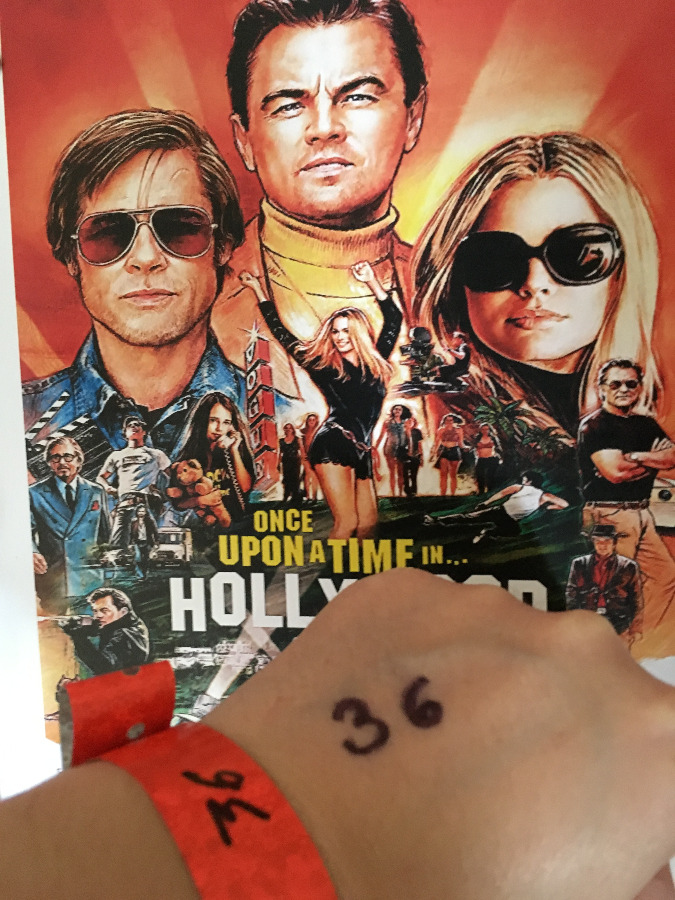 Numbered wristband for a movie premiere in London
