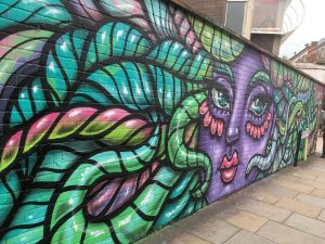 Graffiti wall at Shoreditch district London