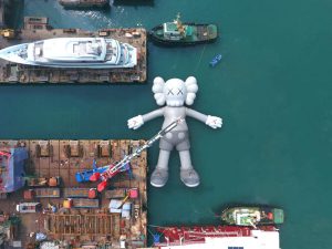 KAWS Giant Sculture at Hong Kong Harbour 2019