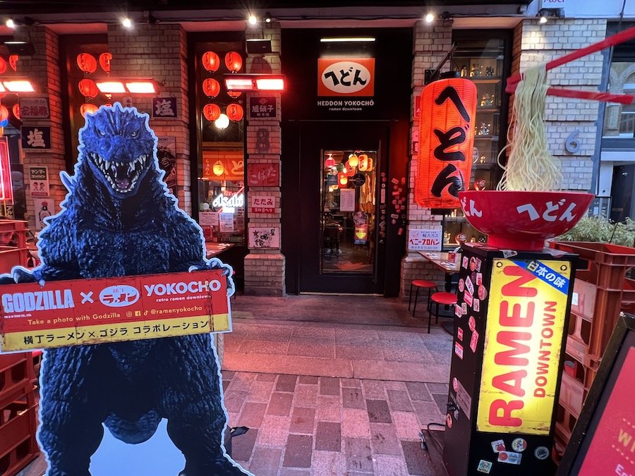 Godzilla Has Rumbled His Way into Heddon Yokocho