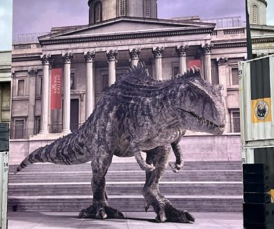 A Life-Size Gigantosaurus from ‘Jurassic World Dominion’ has Taken Over Trafalgar Square