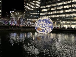 Floating Earth - Canary Wharf Winter Lights