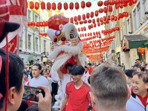 Lion Dance at Chinese New Year Festival in London 2023