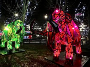Permafrost - Sleeping Giants at Canary Wharf Winter Lights Festival