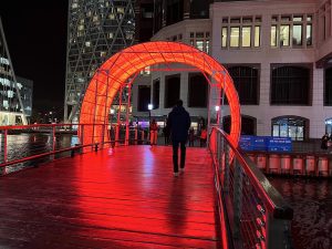 Winter Lights installation at Canary Wharf 2023