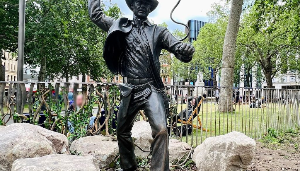 Indiana Jones Statue Joined the ‘Scenes in the Square’ in Leicester Square