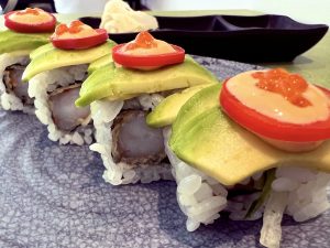 Dragon Roll at Europe's First Sushi Monorail Restaurant - CHŪŌ