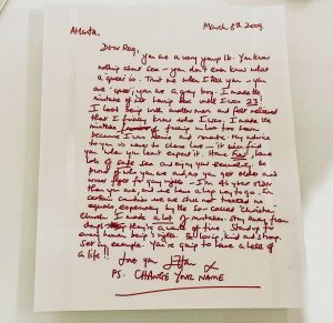 Hand-Written Letter by Elton John at Queer Britain Museum