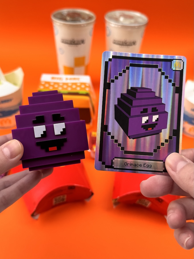 Grimace Egg Collectable Figurine - A Minecraft Movie Meal at McDonald's