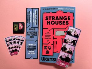 Uketsu - Strange Houses book, bookmark, pin badges, Life4Cuts collab photo frame