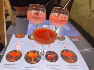 Coctail Menu on the Interactive Table at Inamo Covent Garden