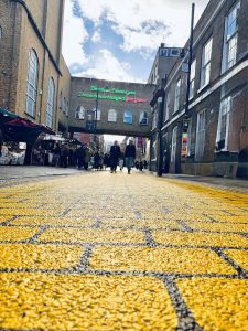 Yellow Brick Lane in London