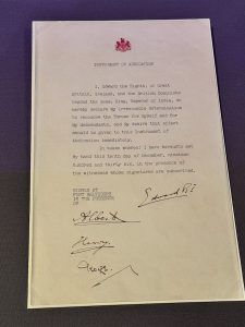 Instrument of Abdication of Edward VIII, 1936