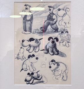 Early Sketches of Wallace and Gromit - Inside Aardman- Wallace & Gromit and Friends Exhibition at the Young V&A London