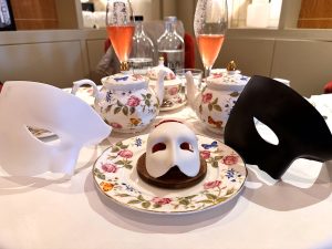 The Phantom of the Opera Afternoon Tea - Vanilla and Rose Mousse with White Chocolate Mask