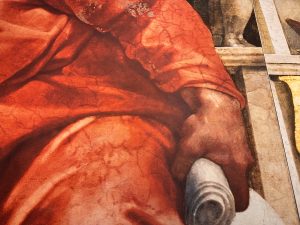 Details of a Fresco at Michelangelo’s Sistine Chapel- The Exhibition in London
