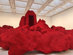 Giant Rock Formation in Anish Kapoor's Signature Red - Hayward Gallery London