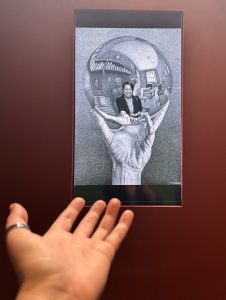 Photo Op at M.C. Escher – The Exhibition at Somerset House London
