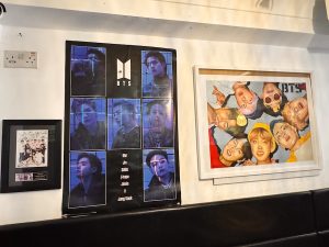 K-Pop Posters and Signatures by Members of the BTS at Little Korea London