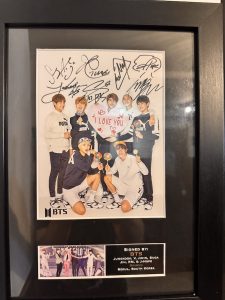 Photo Signed by Members of the BTS at Little Korea Restaurant in London