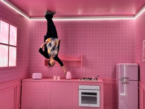 Pink Upside Down Kitchen - House of Dreamers London