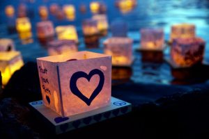 Floating Lantern with Heart Decoration - Water Lantern Festival London