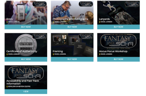 For the Love of Fantasy and Sci-Fi Con London Add Ons
