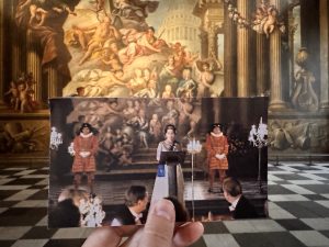 A Scene from The Corwn TV Series Filmed in the Painted Hall