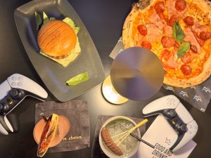 Food, Drinks and Controllers at XP Tavern Gaming Bar