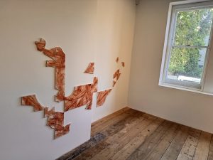 Fragments of Tiles at Monika Sosnowska- Weight of Matter Contemporary Art Exhibition at South London Gallery Fire Station