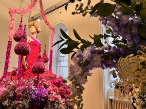 Lady Diana's Iconic Dress Made From Fress Flowers - Fleurs De Villes in Support of The Diana Award Exhibition at Somerset House London