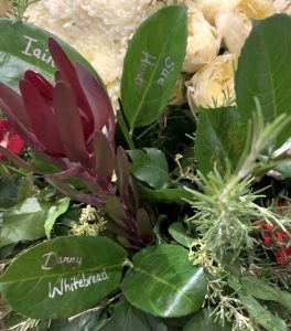 Names Written on the Leaves - Fleurs de Villes in Support of The Diana Award Exhibition London