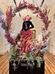One of Lady Diana's Iconic Dresses Entirely Made From Fresh Flowers - Fleurs De Villes in Support of The Diana Award Exhibition at Somerset House London