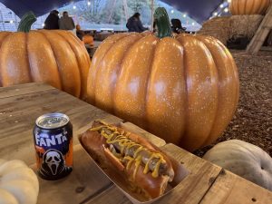 Hot Dog and Spooky Soft Drink at the Festive Bar at Hobbledon Heath Pumpkin Patch 2026